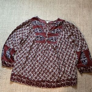 Woman’s floral blouse